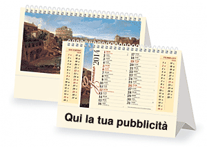 calendario da tavolo illustrato Roma sparita 