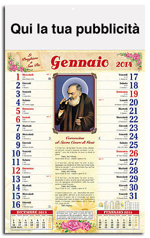calendario San Pio illustrato