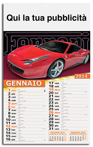 calendario illustrato auto sportive
