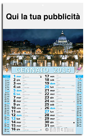 calendario illustrato città d'Italia