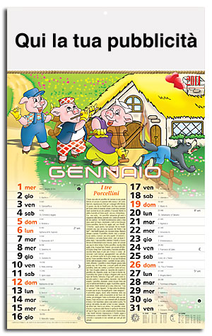 calendario illustrato fiabe