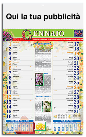 calendario illustrato orto e giardino