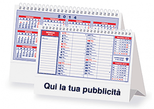 calendario da tavolo olandese rosso e blu