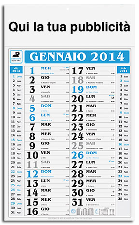 calendario olandese maxy blu e nero