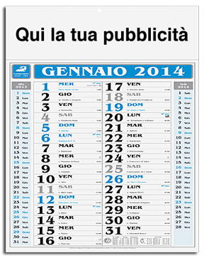 calendario olandese medio nero e blu