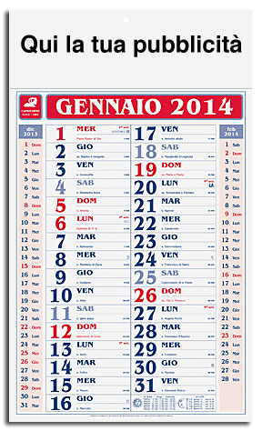 calendario olandese rosso e blu