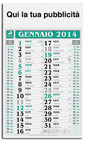 calendario olandese verde e nero